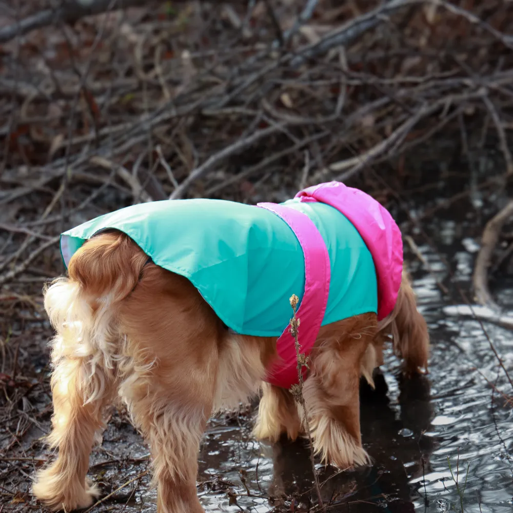 Pet Set Go Splash Waterproof Raincoat for Dogs (Aqua Pink)