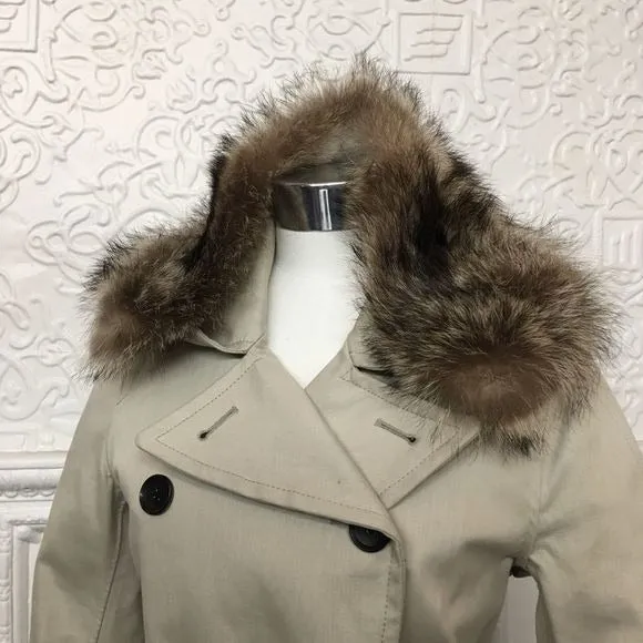 RealRaccoonFur Coach Trench Coat NWT