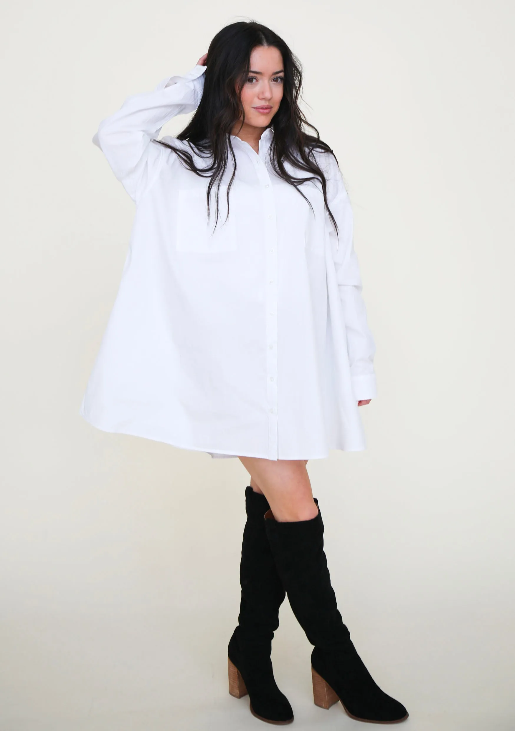 Risky Business Button Down Shirt Dress