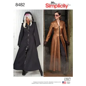 Simplicity Pattern 8482 Msses' Costume Coats