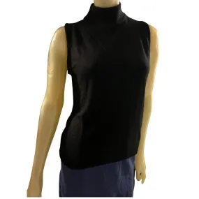 Sleeveless high neck sweater