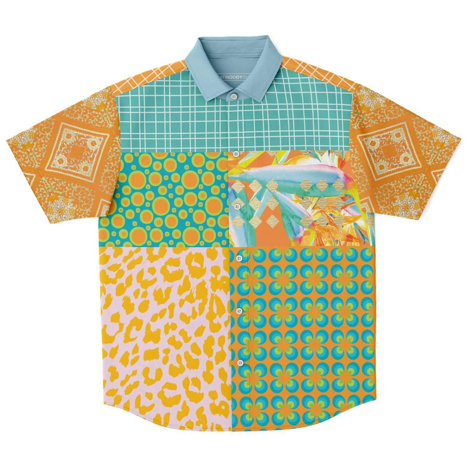 South Beach Short Sleeve Button Down Shirt