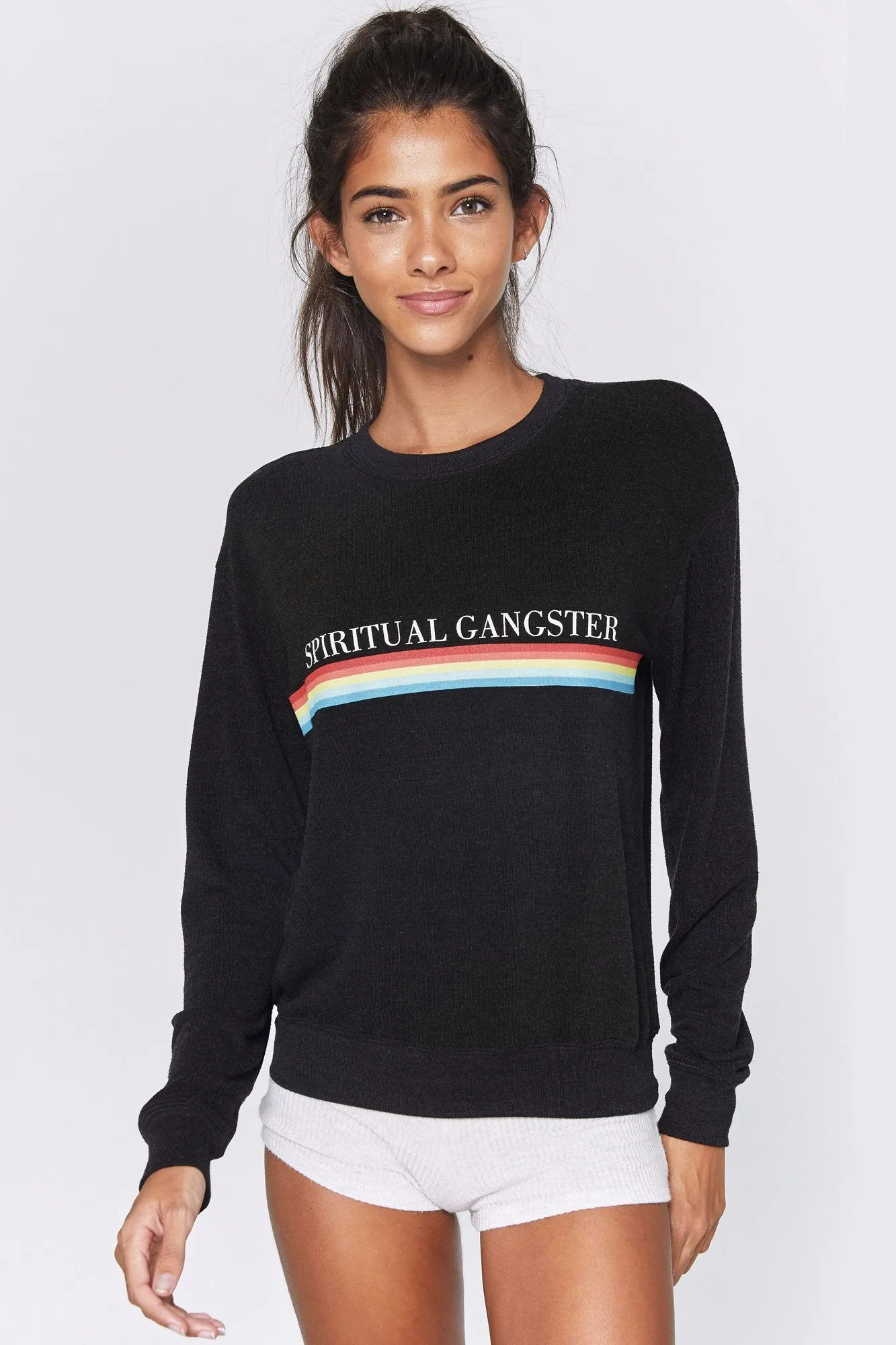 Spiritual Gangster Sg Rainbow Crew Neck Savasana Sweater