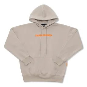 TEAMJOINED JOINED LOGO OVERSIZED HOODIE-LIGHT KHAKI/ ORANGE