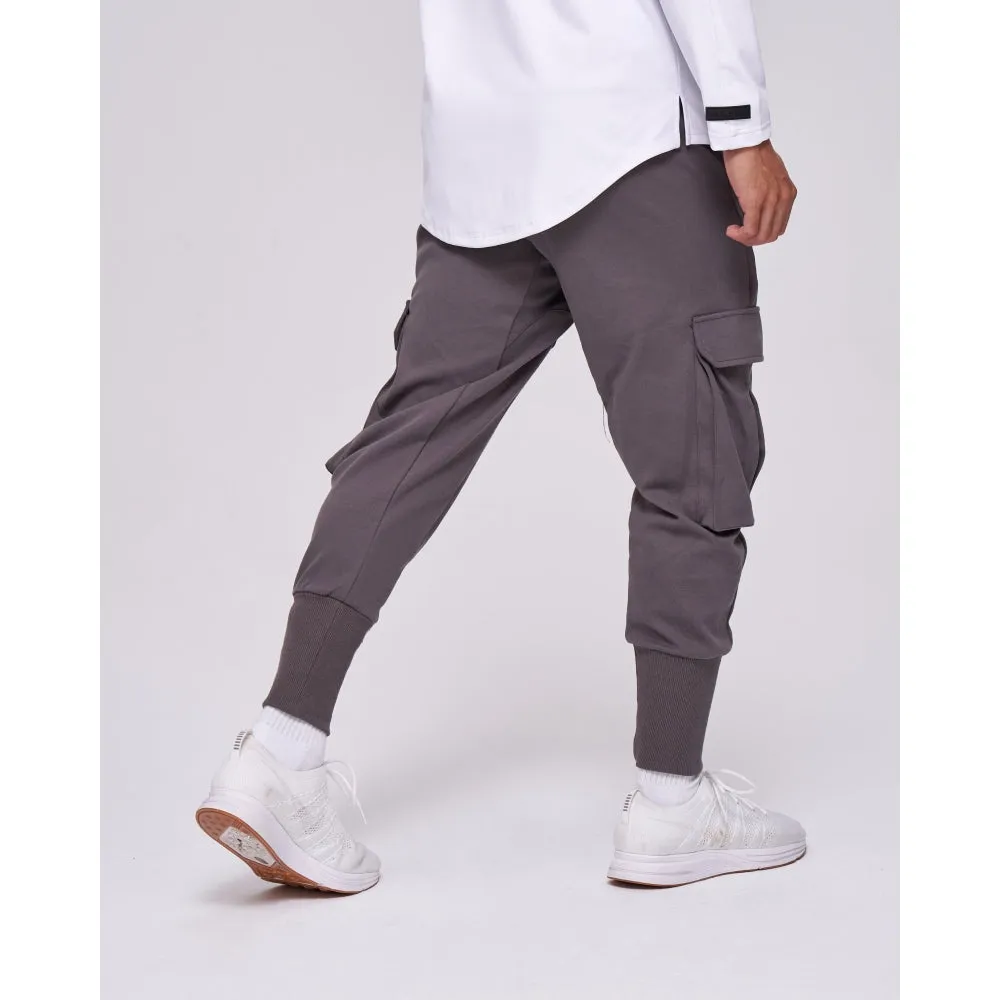 TEAMJOINED JOINED TRACK 3D POCKETS JOGGERS-DARK GREY