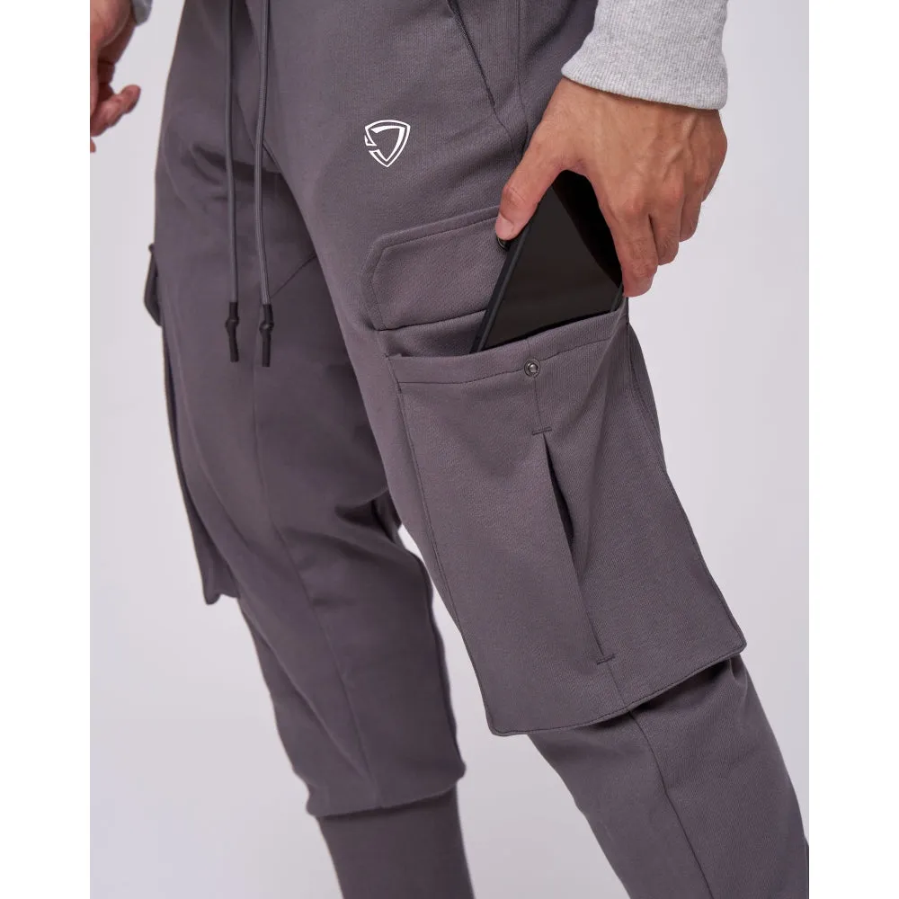 TEAMJOINED JOINED TRACK 3D POCKETS JOGGERS-DARK GREY