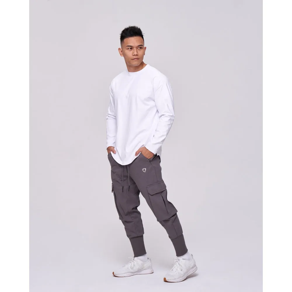 TEAMJOINED JOINED TRACK 3D POCKETS JOGGERS-DARK GREY