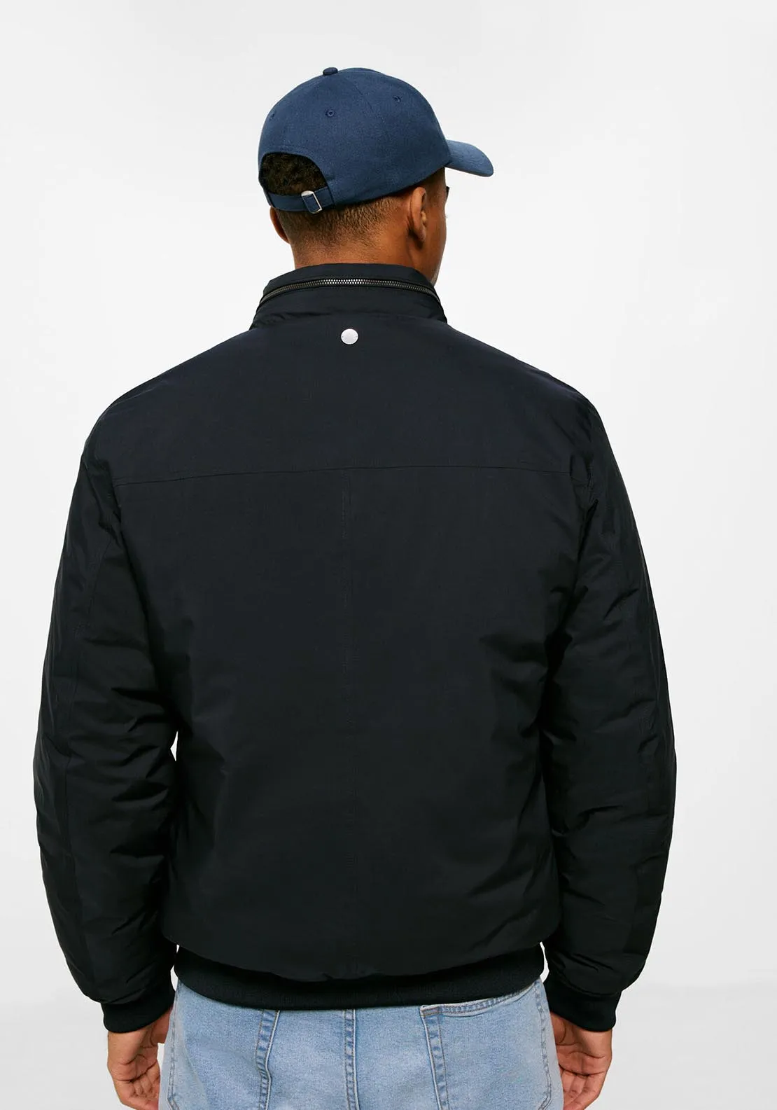 Technical quilted jacket - Navy