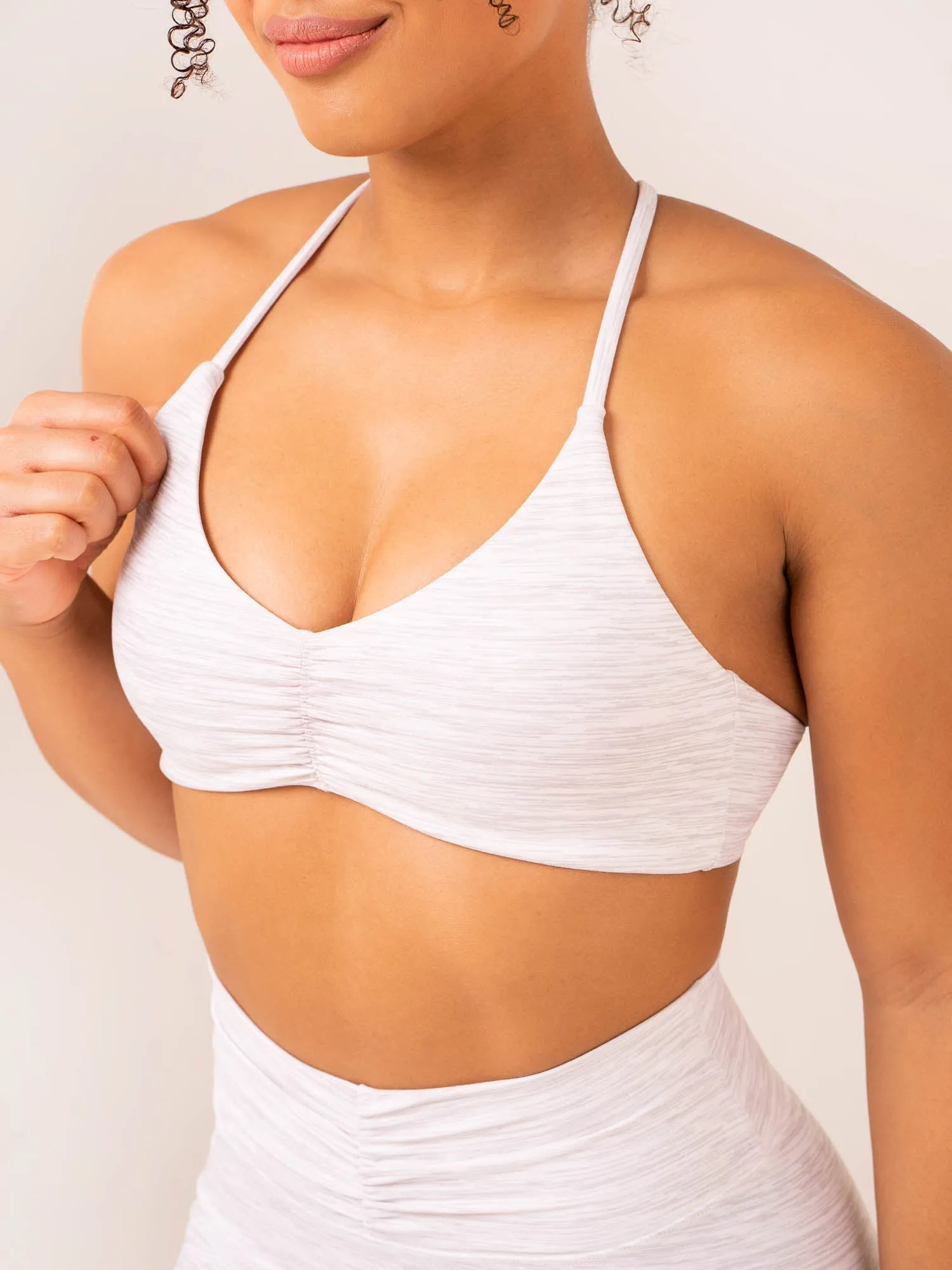 Tempo Sports Bra - Snow Grey Marl