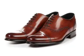 The Brando Semi-Brogue Oxford - Havana Brown