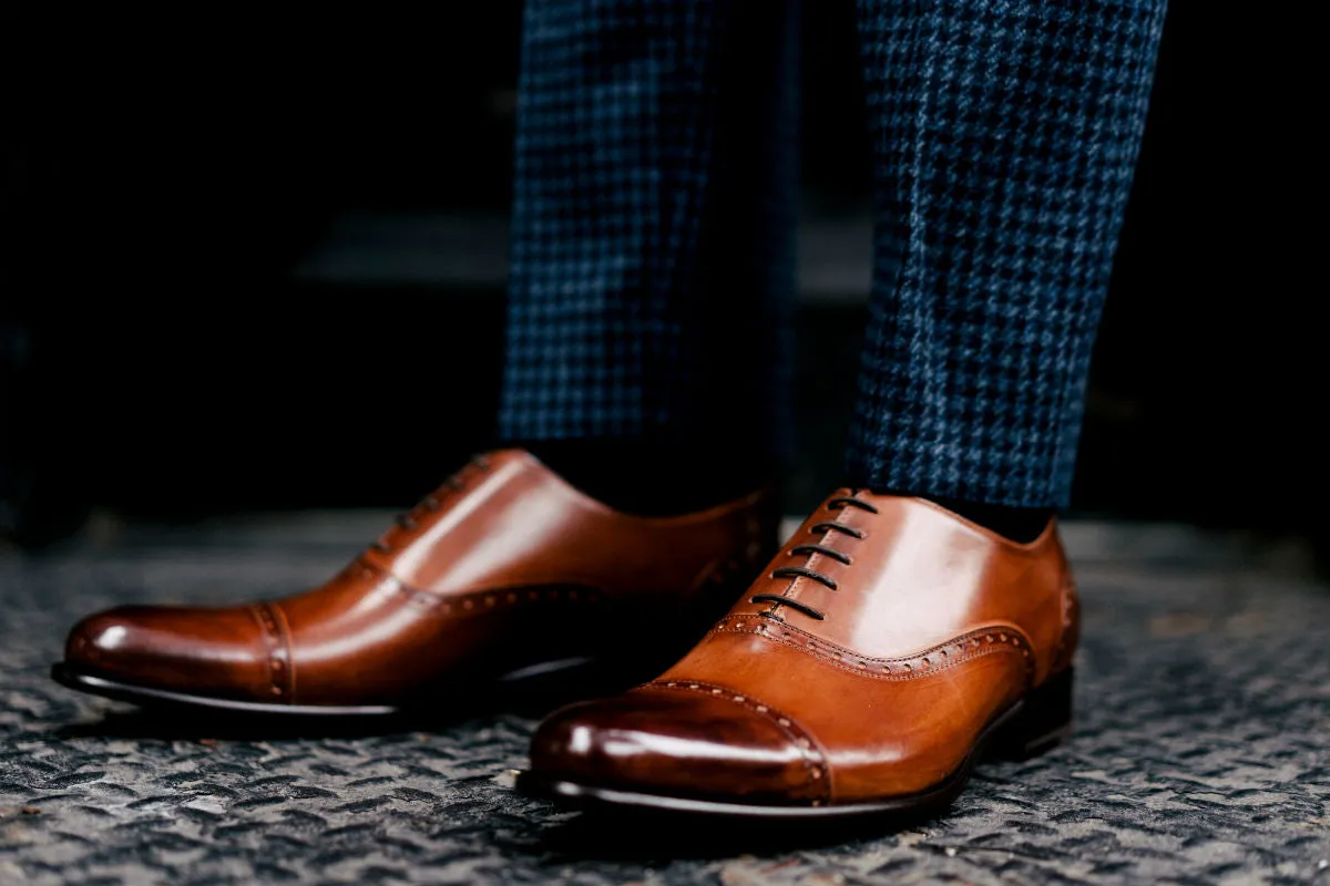 The Brando Semi-Brogue Oxford - Havana Brown