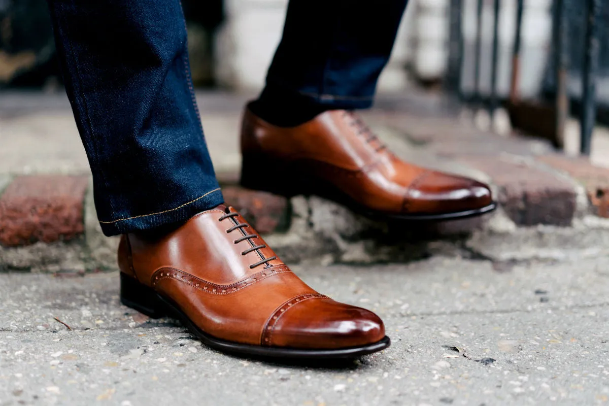 The Brando Semi-Brogue Oxford - Havana Brown