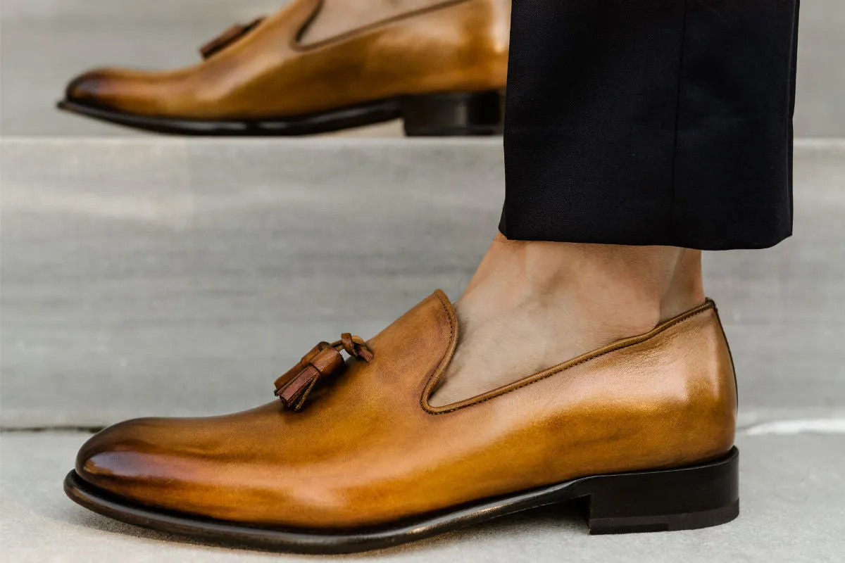 The Chaplin Tassel Loafer - Tobacco