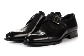 The Olivier Single Monk Strap - Nero