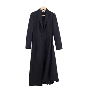 The Row Womens Black Long Fabrice Coat with Asymmetrical Design - Size 2/4