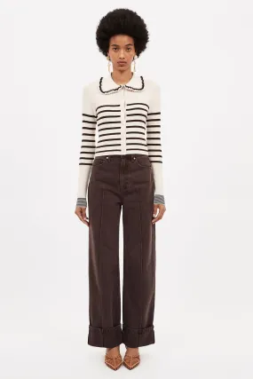 Ulla Johnson - Faustine Cardigan - Espresso Stripe