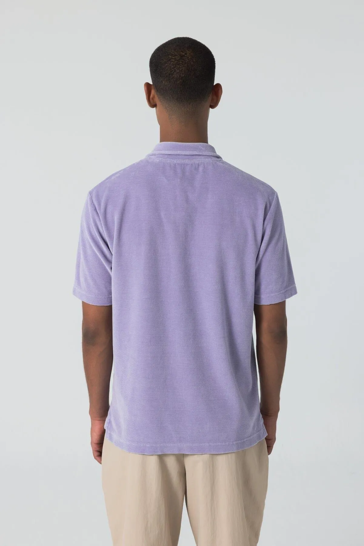 Unfeigned - Button-down Polo Velour - Lavender