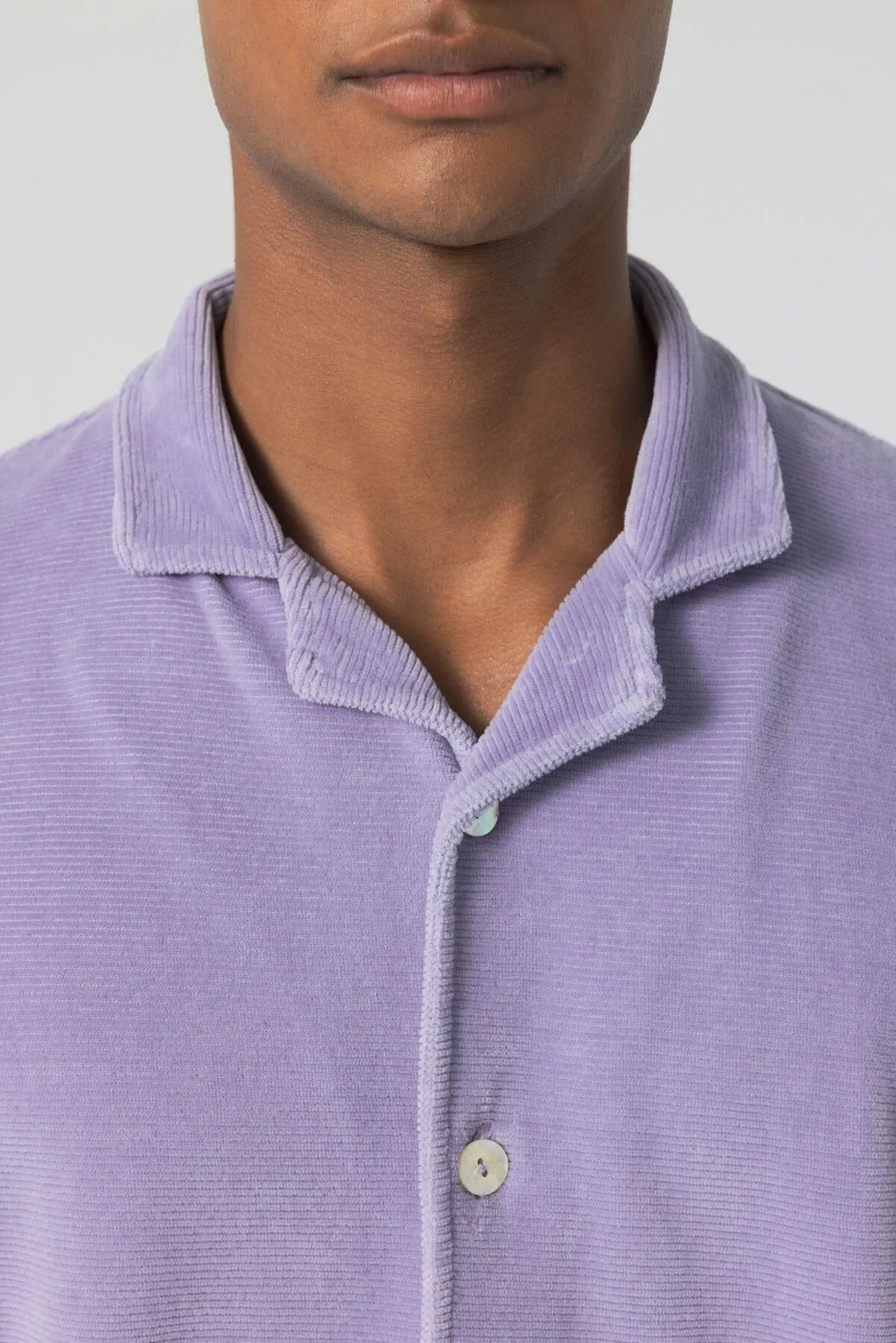 Unfeigned - Button-down Polo Velour - Lavender