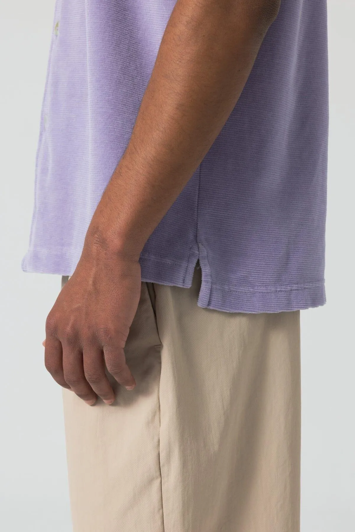 Unfeigned - Button-down Polo Velour - Lavender