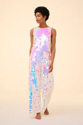 VIVIENNE SEQUIN TROUSERS - OPAL