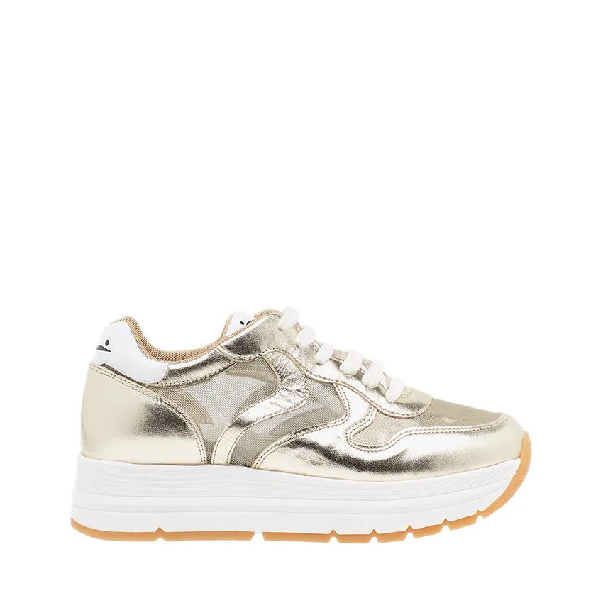 VOILE BLANCHE SNEAKERS MARAN MESH NAPPA LUX-TULLE PLATINO