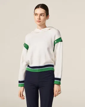 White Tennis Club Sweater