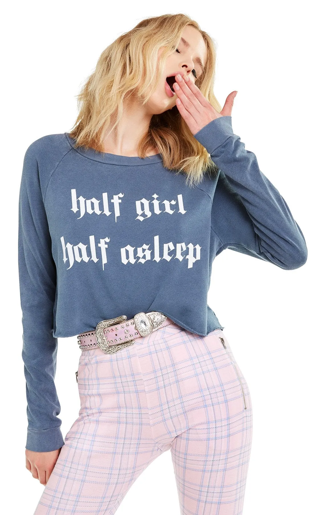 Wildfox Half Asleep Beach House Crop Top