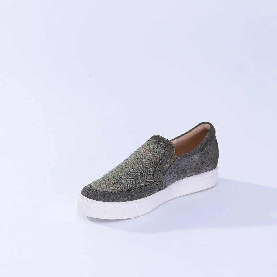 Women's Harris Tweed & Suede Trainers [3 colors]